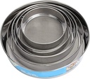 Pack de 3 Moules À Gâteaux et 6 Passoires En Acier Inoxydable