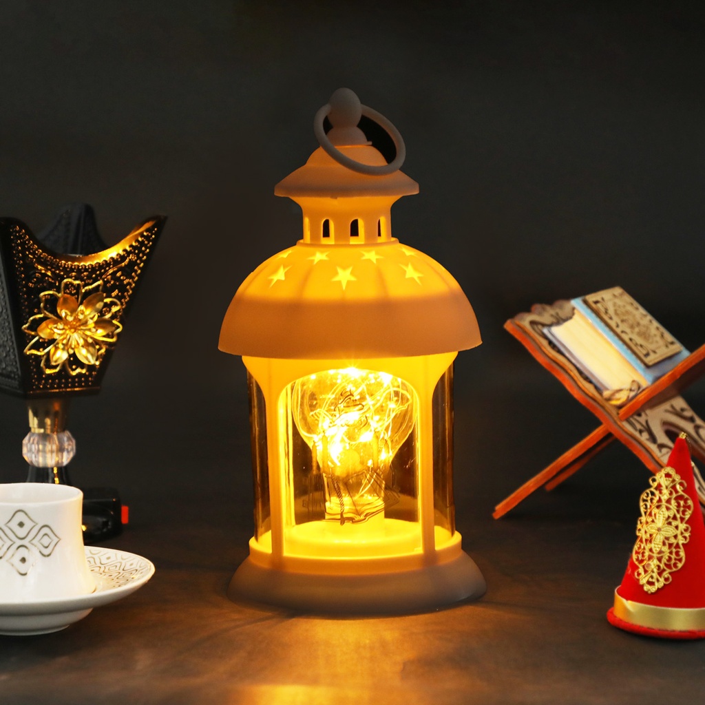 Fanous Lumineux avec Lampe Guirlande Motif Ramadan Karim