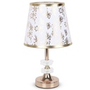 Lampe De Chevet Blanc et bronze 35 cm 