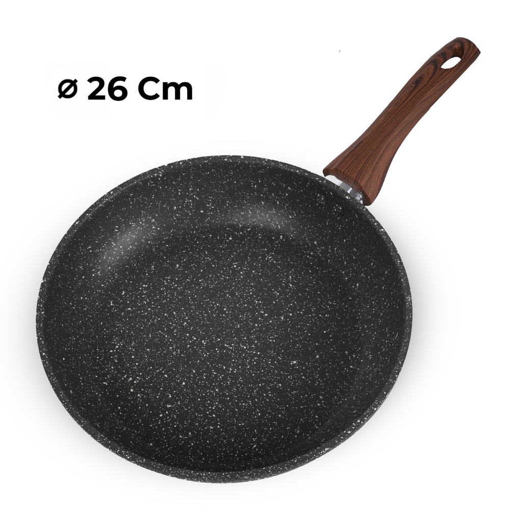 Poele sauteuse creuse Granit 26 cm