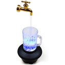 Fontaine de table d'intérieur, tasse à robinet magique de bureau avec lumière LED - 47 cm X 18 cm