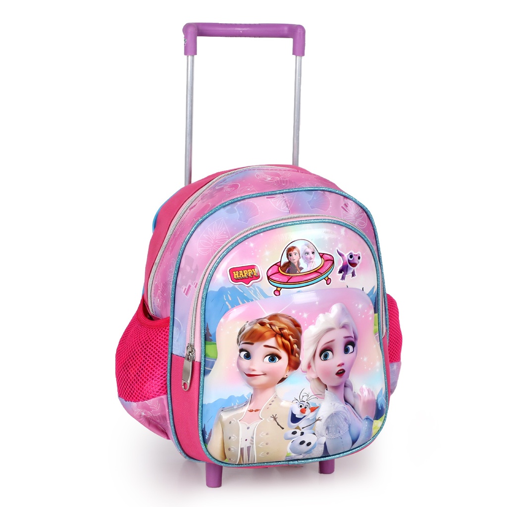 Cartable à Roulettes pour Fille Motif Frozen Elsa pour Maternelle et Préparatoire