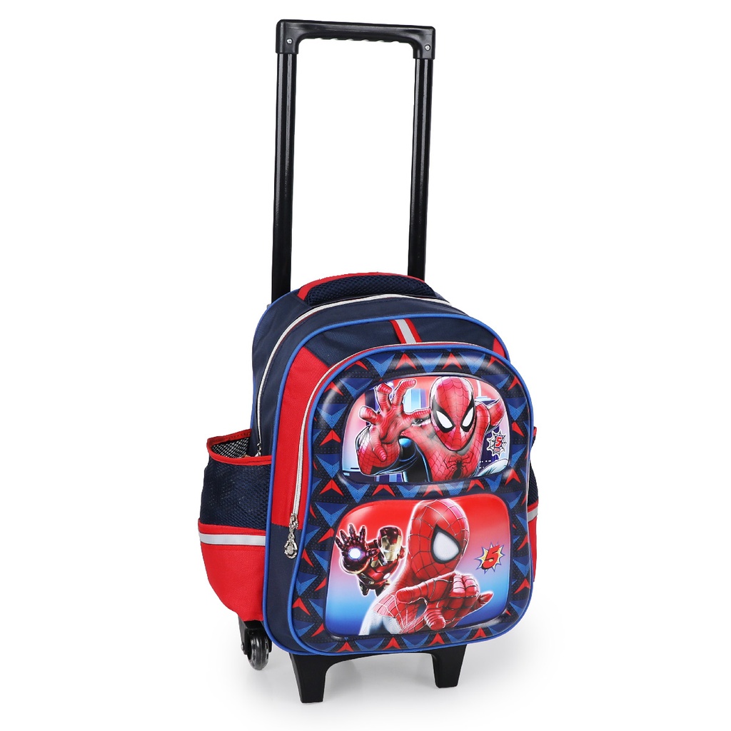 1ère et 2éme Année Primaires Cartable Scolaire Avec Roulette Pour Garçon Motif Spiderman