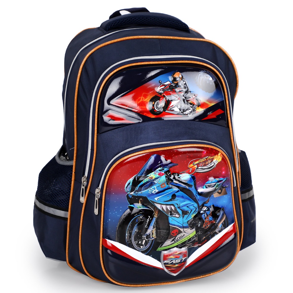 5éme et 6éme Année Primaire Cartable Scolaire Pour Garçon Motif Moto