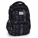 Sac à Dos En Tissu Bordé Noir et Gris