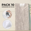 Pack de 10 Panneaux PVC Autocollant Alternative Au Marbre 60 x 30 cm - WMB-011 - Grège