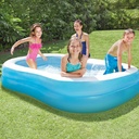 INTEX Piscine Gonflable Rectangulaire Blanc Et Bleu 2,03 m x 1,52 x 0,48 m - Référence : #57180NP