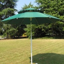 Parasol Grand Modèle Haute Qualité Double Toit Forme Rond 2,40 mètres