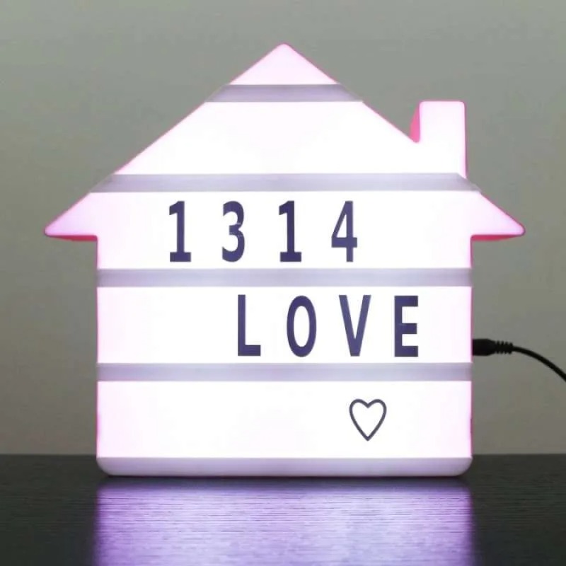 Light Box LED Forme Maison 22 x 20 x 5 cm 