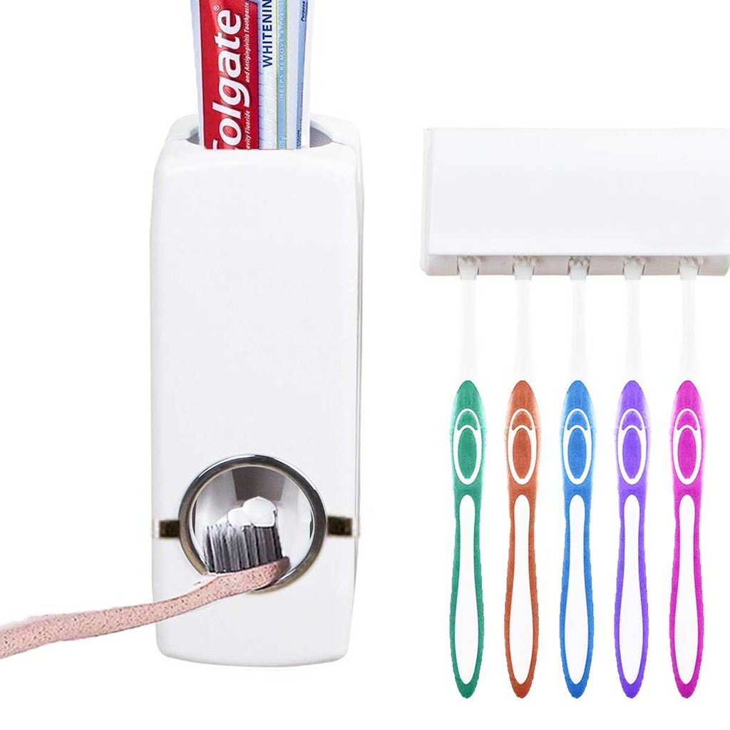 Distributeur Automatique De Dentifrice Avec Support Brosse a Dents 