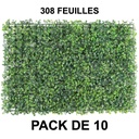 Pack De 10 Murs Végétaux Artificiels 308 Feuilles 60 X 40 Cm