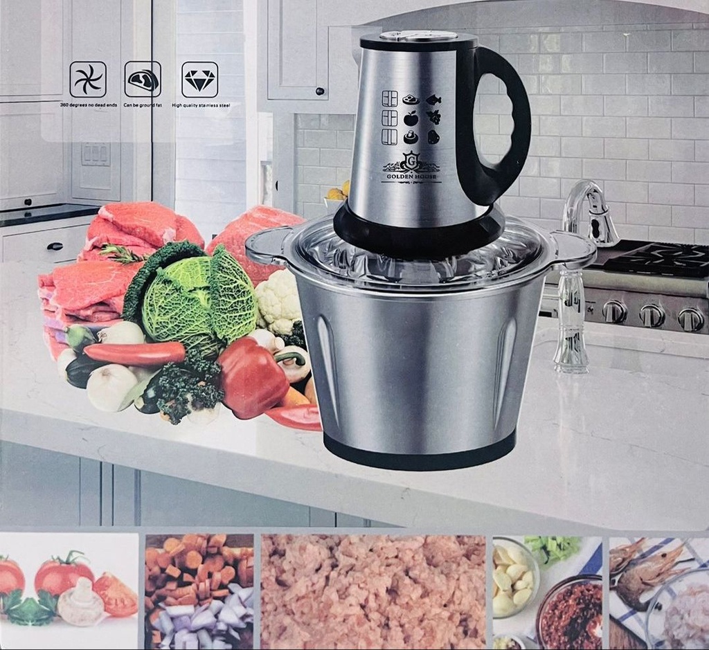 GOLDEN HOUSE Hachoir Électrique Inox 3L - 700W