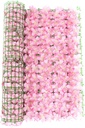 Mur de Fleurs Artificielles en Rose – Rouleau 1x3 m en Plastique pour Décoration Intérieure et Extérieure