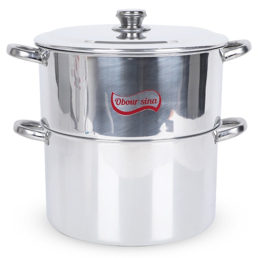 [DATR0306]  Grande Couscoussier Aluminium 14 L 30 Cm OUBOURSINA