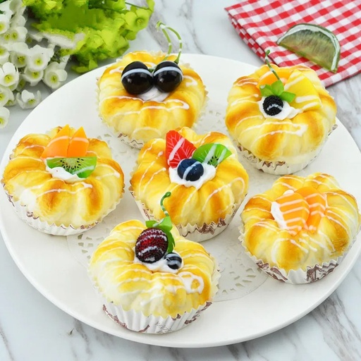 [DATR0343] Lot de 6 Magnétique Faux Cupcakes Artificiels pour Présentation et Décoration