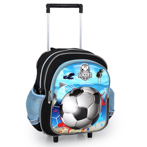 [DATR0387] Cartable à Roulettes pour Garçon Motif Ballon Soccer pour Maternelle et Préparatoire